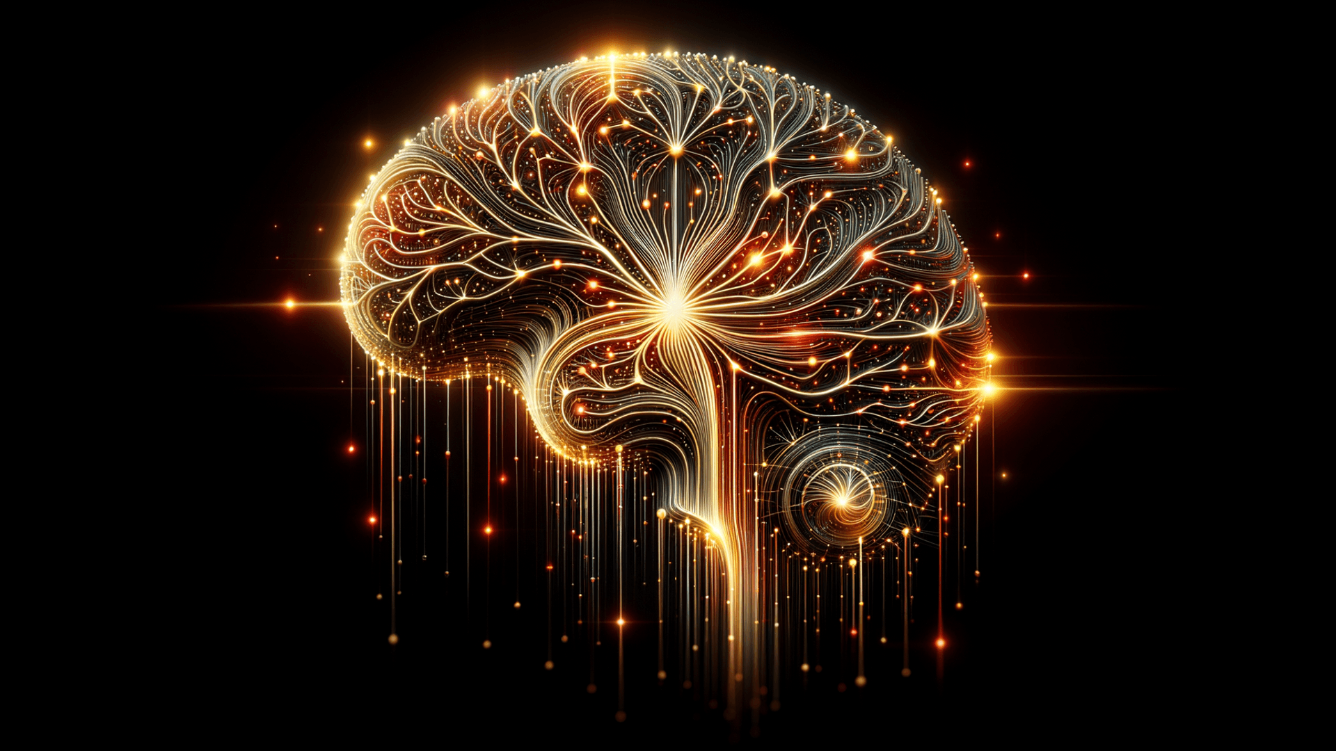 The image appears to represent a neural network or artificial intelligence theme, potentially serving as a logo or visual identity for "Znoober AI" with the URL https://znooberai.eu.